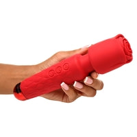 Load image into Gallery viewer, Bloomgasm Pleasure Rose 10x Silicone Wand with Rose Attachment
