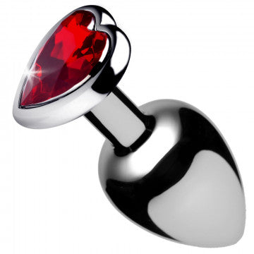 Red Heart Gem Anal Plug - small